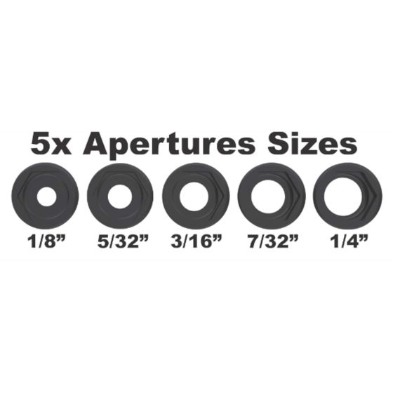 Hamskea FS Raptor Aperture Cartridge Set with five polymer peep sight inserts
