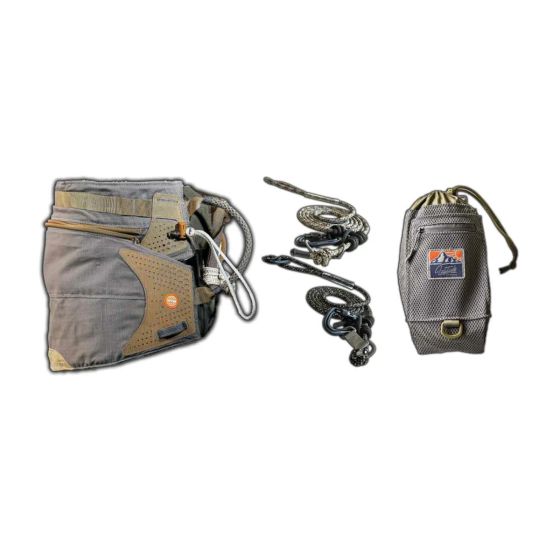 Latitude Method 3 Saddle Starter Kit with two-panel saddle, dump pouch, ropes, and leg straps
