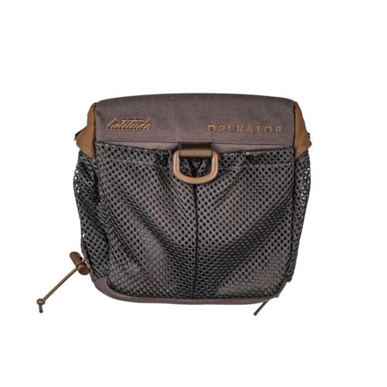 Latitude Operator Saddle Pouch with fleece lining, silent flap closure, and structured design for mobile hunters
