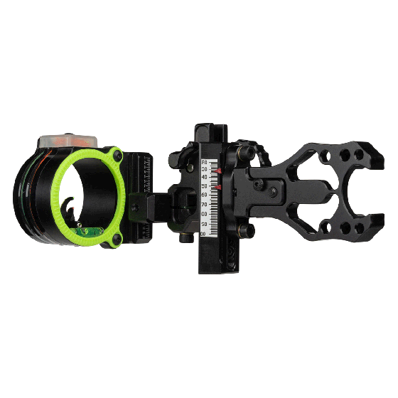 Black Gold Ascent Mountain Lite Dual Trac Hunting Sight, dual pin archery sight with .019 Pro Pins and micro-adjustable 3rd axis for optimal accuracy.
