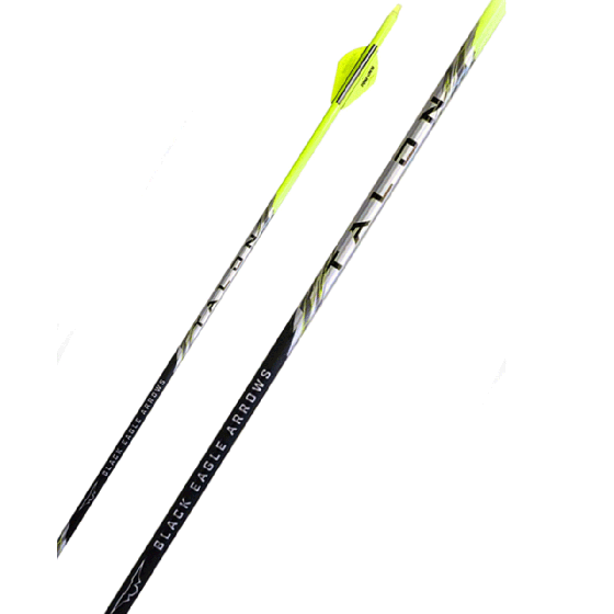 Black Eagle Talon Crested Arrow with yellow cresting for visibility and premium components.

