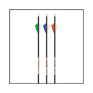 Easton Vector Feather Fletched Arrow – 4mm Carbon-Fiber Arrow Ready-to-Shoot with Feather Fletching
