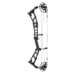 Elite HNTR33 compound bow, featuring Tri-Track Cam, LTR Roller Guard, and customizable performance mods for superior hunting accuracy.
