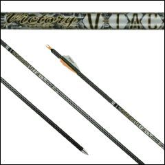 Victory V-TAC 27 Elite Carbon Target Arrow Shafts  with Ice Nano ceramic coating for improved penetration and accuracy in competitive archery.
