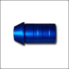 Black Eagle PS23 Blue Anodized G/Nock Arrow Nock Bushings for PS23 and Challenger shafts, 7075-T6 aluminum, 14 grains per bushing, sold in a dozen.
