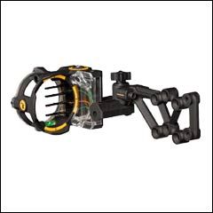 Trophy Ridge React H4 Bow Sight with React Technology, second-axis leveling, and tool-less adjustments for precise aiming and accuracy.
