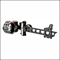 Rocky Mountain Driver Dovetail Mount Bow Sight with tool-free adjustments, adjustable rest block, and laser-etched windage/elevation marks for precise and reliable shooting.
