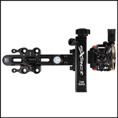 B3 Archery Exact Competition Hunter Sight with steel pins, fiber retention, adjustable sight indicator, and 5" extension bar for precision hunting.
