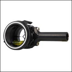 Axcel AV-25 PLUS Sight Scope with Torque Indicator Ring, Rheostat Cover, and Crosshair Insert for precise archery aiming.
