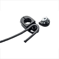 Hamskea Cord Clamp Lever Arm with smooth post and grooves for secure cord wrapping, eliminating the need for a cord clamp or tensioner.
