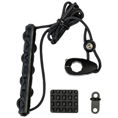 Hamskea Rebound Dampener Conversion Kit with Tear Drop Lever Arm, Knobby Limb Pad, Rebound Dampener, and cord for Trinity, Hybrid, and VersaRest arrow rests.
