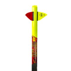 Black Eagle Outlaw Yellow Crested Arrows with Flo-Yellow and Red Vanes – High Visibility Hunting Arrows
