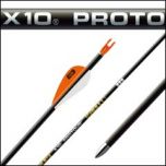 Easton X10 Protour Arrow Shaft with tapered design, 7075 alloy core, and high-strength carbon fiber for exceptional performance in competitive archery.
