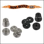 AAE Hot Rodz Target Weights for bow stabilizers, available in 1 oz., 3 oz., 6 oz., and 1/3 oz. with multiple colors.
